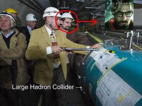 Gordon Freeman spatřen u obřího uychlovače částic