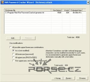 RAR Password Cracker náhled