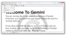 Náhled programu Gemini. Download Gemini